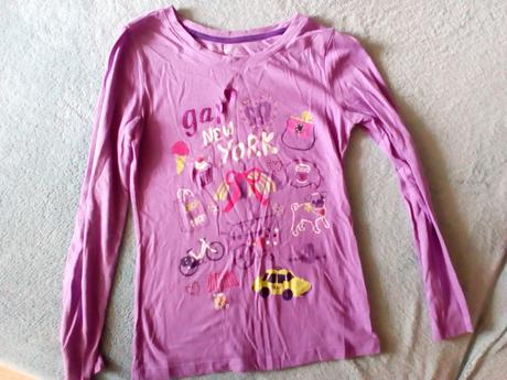 12 x tričko dlouhý rukáv, h&m,134