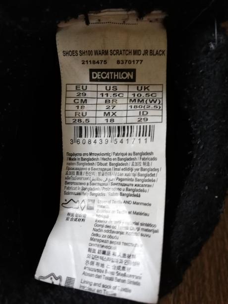 Zateplené nepromokavé boty quechua, vel 29, quechua,29