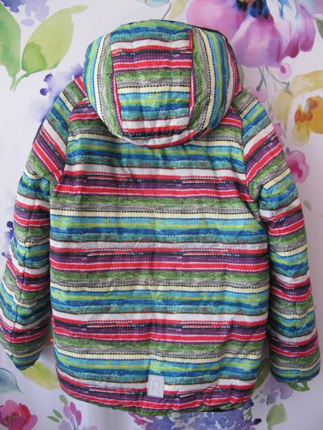 Péřová oboustranná zimní bunda s kapucí reima, reima,140