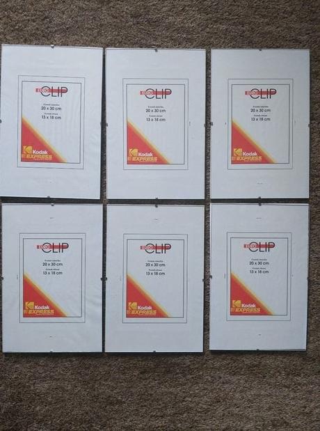 6x klip rám na fotografii/obrázek - euroclip 20x30,