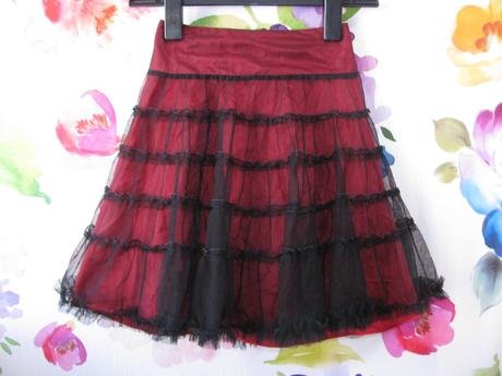 Krásná dívčí tylová sukně - vintage 90 goth punk, george,128