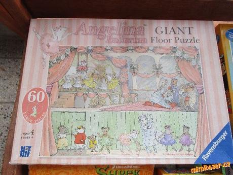 Velké růžové puzzle angelina ballerina, 