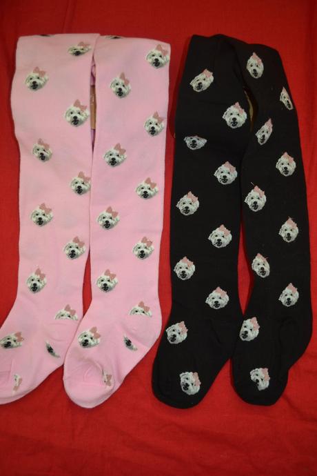 Dívčí punčocháče s pejsky bavlněné v.110/116, 110 / 116