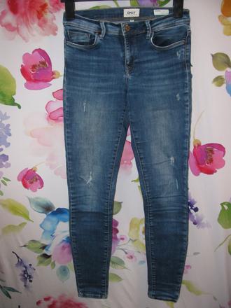 Elastické úzké skiny, džíny only, lehce trhané, only,32