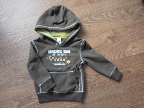 Hnědá fleecová mikina s kapucou, c&a,92