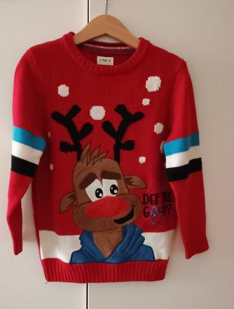 Krásný vánoční svetřík f&f vel.116, 116