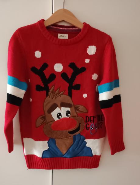 Krásný vánoční svetřík f&f vel.116, 116