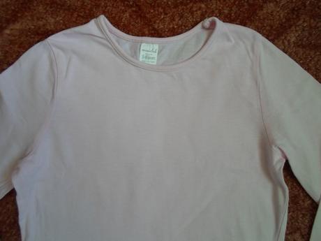 Růžové tričko triko dlouhý rukáv, 116