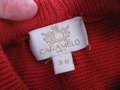 Teplé pletené kalhoty, kamaše caramelo, 68