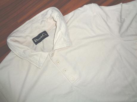 Super béžové tričko s vyšívaným límečkem 44/46, denim,44