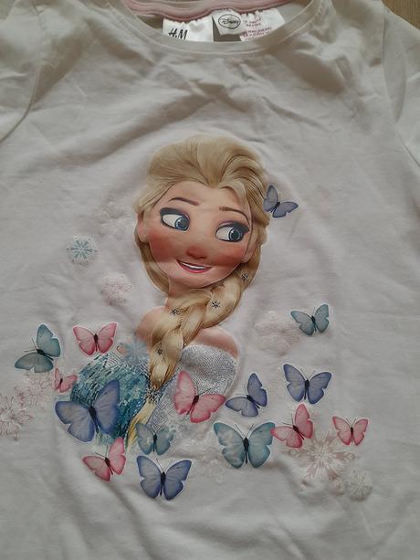 Letní pyžamo ledové království,ham,122/128,topstav, h&m,122