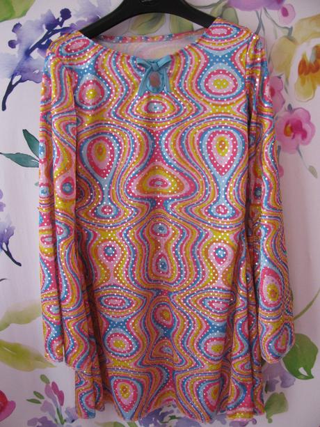 Kostým-barevné šaty disco diva, 