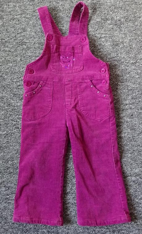 Manšestrové kalhoty s laclem, vel. 98, 98