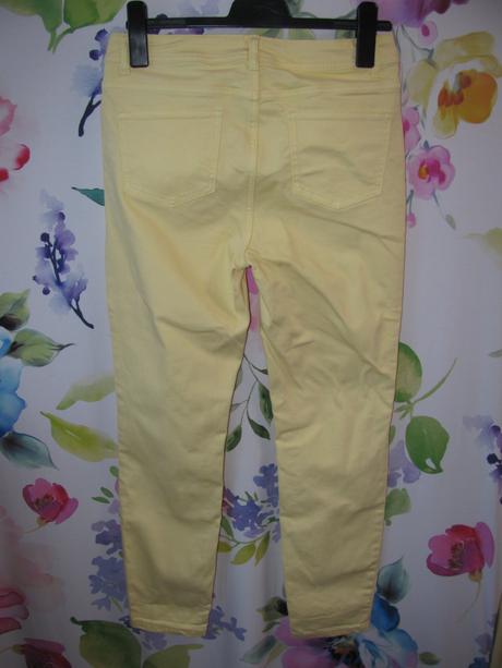 Strečové žluté džínové kalhoty essentials, 38