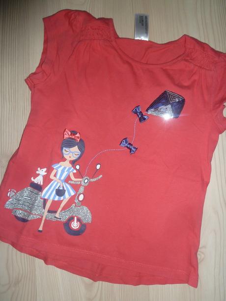 Triko s dívkou na mopedu, palomino,128