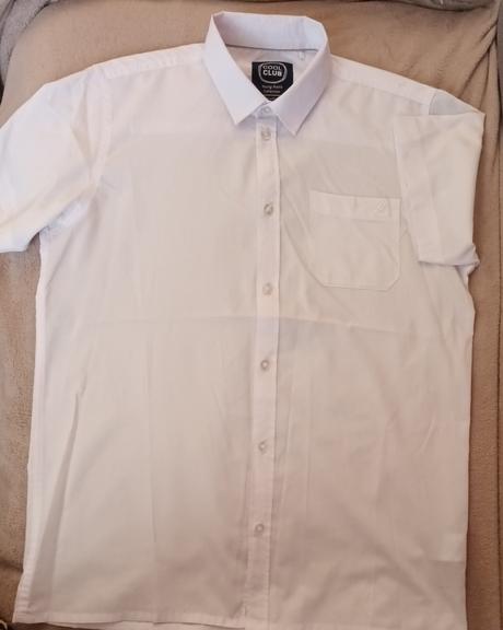 Bílá chlapecká košile krátký rukáv coolclub, coolclub,170