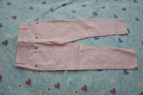 128 růžové / lososové džíny, rifle, riflíky, debenhams,128