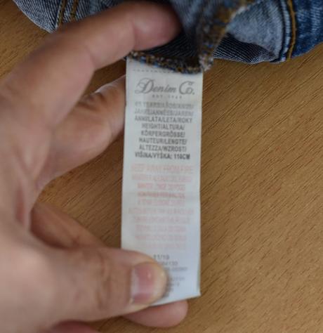 Džínová bunda vel. 4 - 5 let, denim co,110