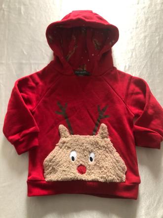 Červená mikina se sobíkem, primark,68