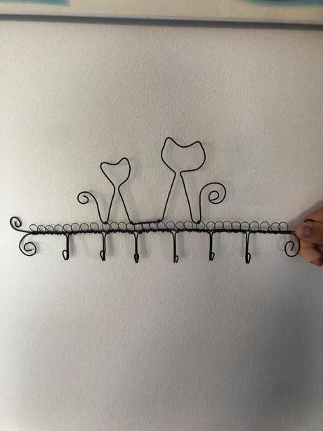 Drátěný věšáček - kočky, 