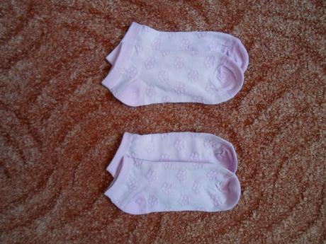 Růžové fialové nízké kotníčkové ponožky 2 páry, 27