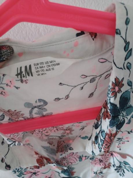 Kytičková halenka s uzlem, h&m,170