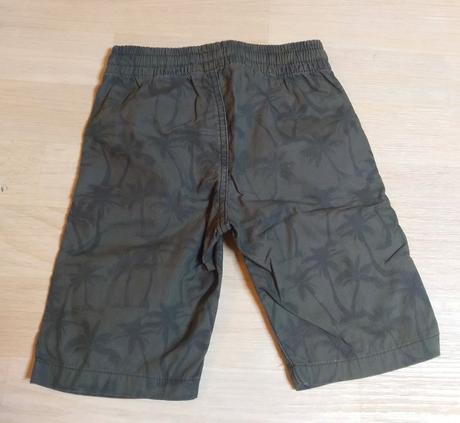 Kraťasy tmavě hnědé, palmy, h&m,98