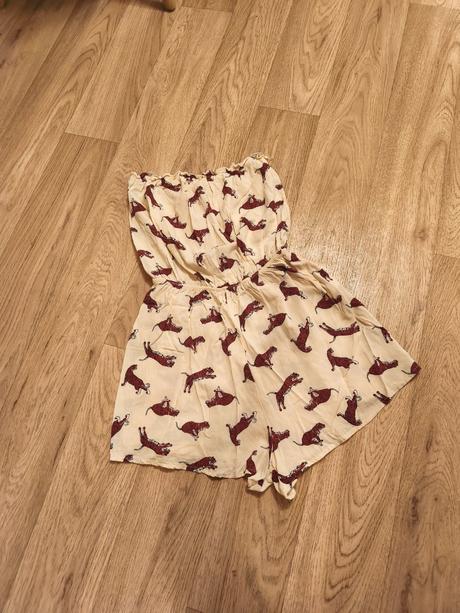 Kraťasový overal bez ramínek, h&m,164
