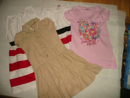 Šaty letní 3ks vel 110/116, 122