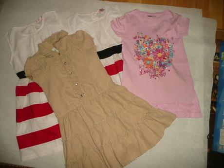 Šaty letní 3ks vel 110/116, 122