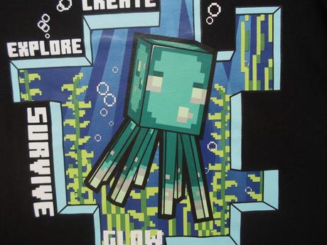 Černé tričko triko krátký rukáv minecraft, 152