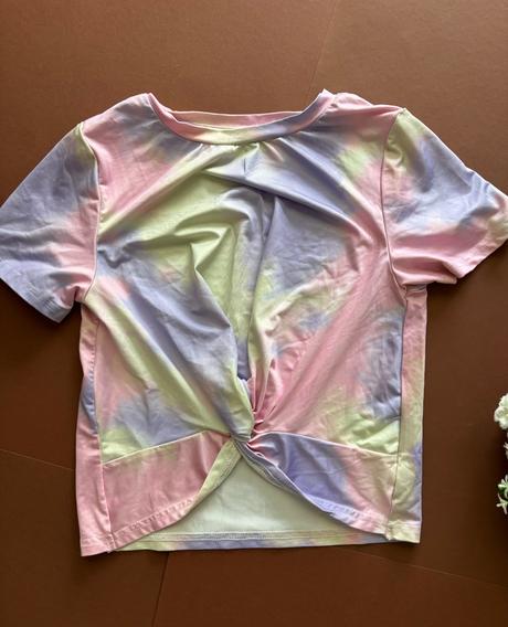 Triko crop top duhové - v.134, 134