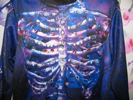 Karneval - elastický overal kostlivka, 