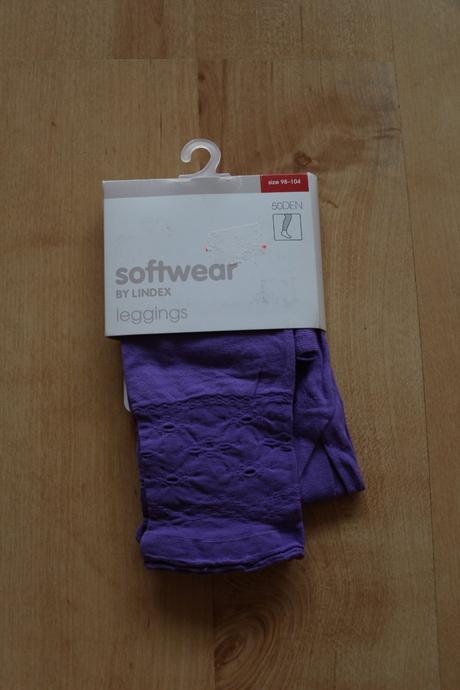 Nové fialové silonové leginky lindex vel. 98/104, lindex,98 / 104