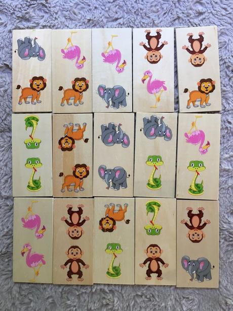 Domino dřevěné - obrázky,