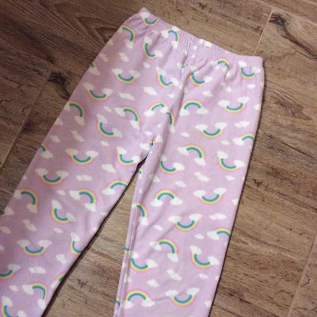 Domácí fleece kalhoty/tepláky s duhou, primark,140