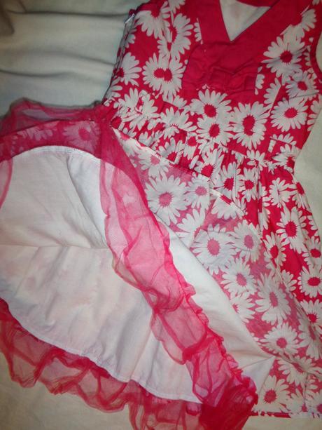 Luxusní růžovobílé květované šaty, girl2girl,134