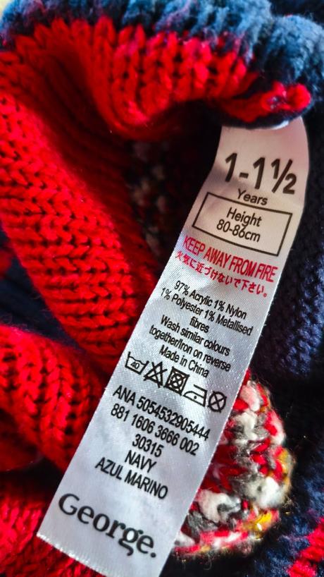 Svetr vánoční chlapecký 80/86, 80