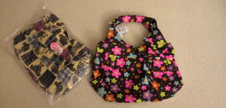 Kabelka látková malá květy méďa tygr,