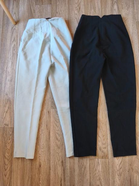 Černé a krémové společenské kalhoty 158 / xxs, amisu,158