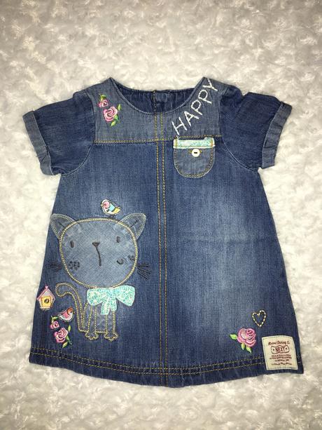 Modré riflové/džínové šaty next, next,56