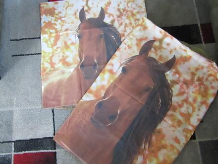 Dětské povlečení na velkou postel-koně, šířka (cm): 130,délka (cm): 200