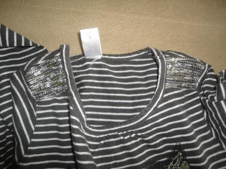 Pruhované triko pebble stone, vel. 7/8 let, 122