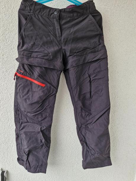 Turistické kalhoty/kraťase (odepínací), decathlon,128