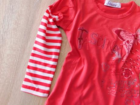 Dívčí triko-dlouhý rukáv, 110