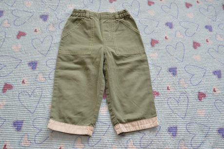 Khaki letní plátěné kalhoty, baby mac,86