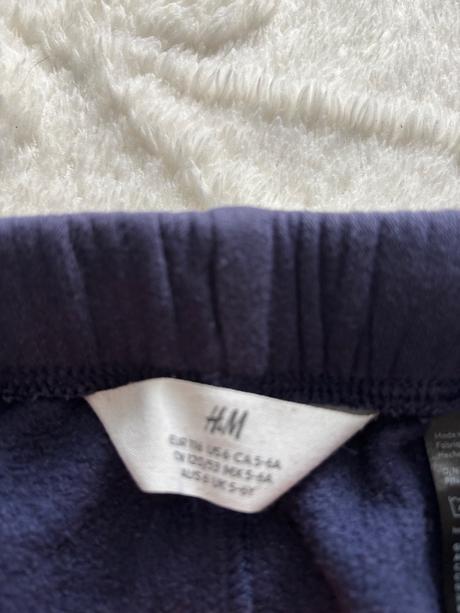K8/ tepláky modré dívčí - v.5/6 let zn. h&m, h&m,116