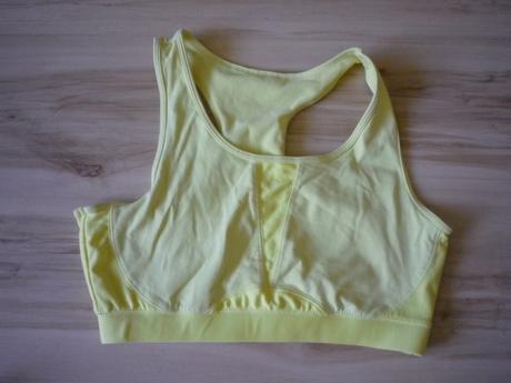 Žlutá sportovní podprsenka, tcm,m