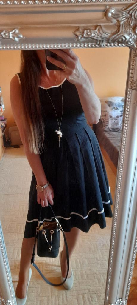 Orsay elegantní černé šaty - len / bavlna, orsay,38