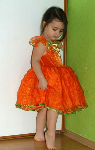 Karnevalové šaty dres na halloween dýňová víla, 